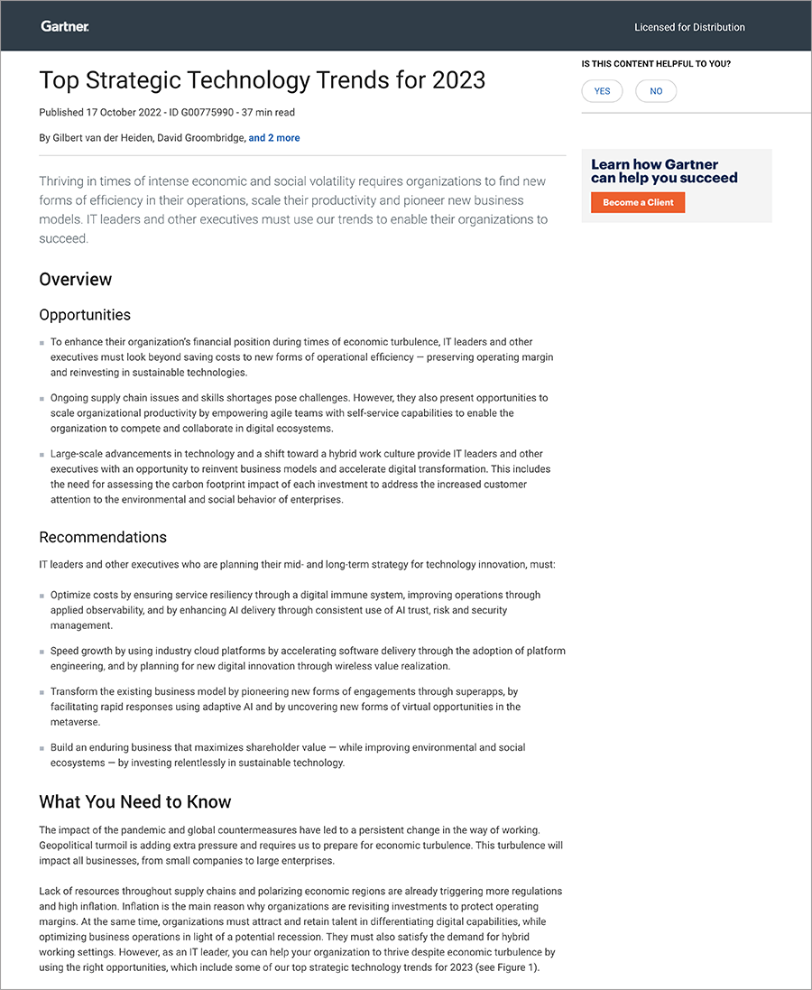 Deepsee Recognized By Gartner In Latest Report 2023 Emerging Tech - Creative Vintage Art - 4K